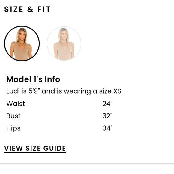 New FREE PEOPLE Tan V-Neck Bodysuit Small - Picture 16 of 16